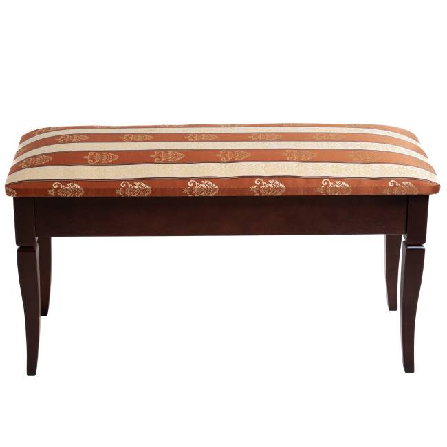 Банкетка Вивальди М с ящиком средне-коричневый, ткань полоса коричн. Банкетка Вивальди М с ящиком средне-коричневый, ткань полоса коричн.