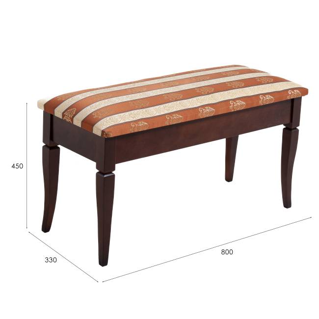 Банкетка Вивальди М с ящиком средне-коричневый, ткань полоса коричн. Банкетка Вивальди М с ящиком средне-коричневый, ткань полоса коричн.