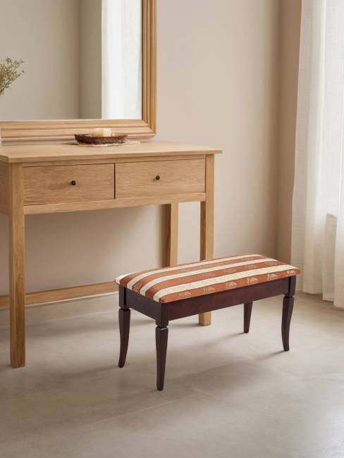 Банкетка Вивальди М с ящиком средне-коричневый, ткань полоса коричн. Банкетка Вивальди М с ящиком средне-коричневый, ткань полоса коричн.