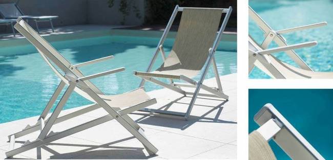 Кресло-шезлонг текстиленовое складное Sdraio серебристый, серо-коричневый 690х1050х1090 мм Кресло-шезлонг текстиленовое складное Sdraio серебристый, серо-коричневый 690х1050х1090 мм