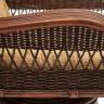Кресло-качалка "ANDREA Relax Medium" /с подушкой/ 74х82х100 см, Pecan Washed (античн. орех), Ткань рубчик, цвет кремовый