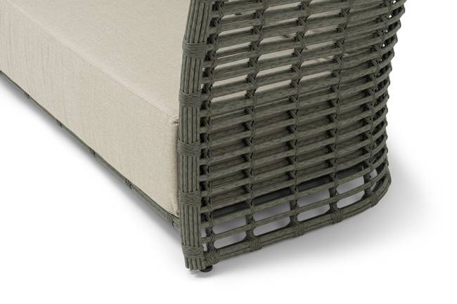 "Валенсия" диван из искусственного ротанга трехместный, цвет серый