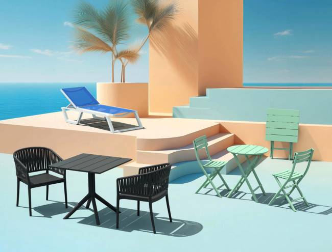 Стол пластиковый складной Helen Folding Table 60 опаловый зеленый 600х600х740 мм Стол пластиковый складной Helen Folding Table 60 опаловый зеленый 600х600х740 мм