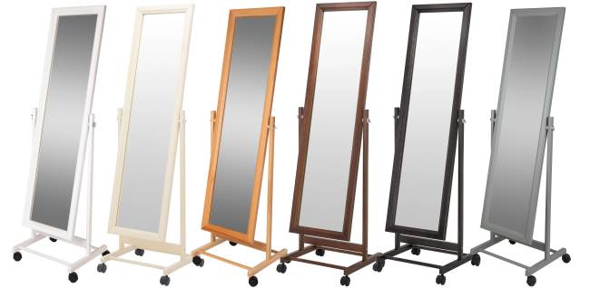 Зеркало напольное В 27Н белый 137 см х 42,5 см Зеркало напольное В 27Н белый 137 см х 42,5 см